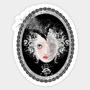 Victorian dolls portrait Sticker